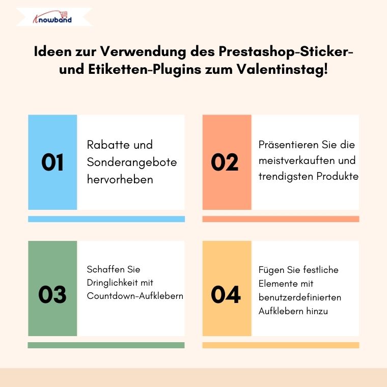 Ideen zur Verwendung des Prestashop-Aufkleber- und Etiketten-Plugins zum Valentinstag