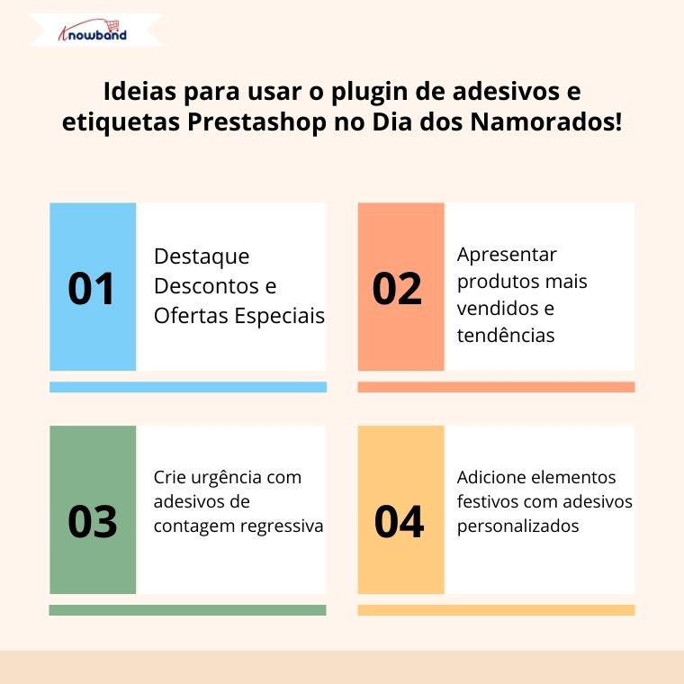 Ideias para usar o plugin de adesivos e rótulos Prestashop para o Dia dos Namorados