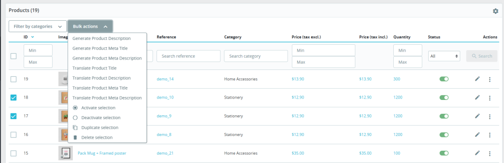 Etapas de execução do prompt Knowband Prestashop Gemini