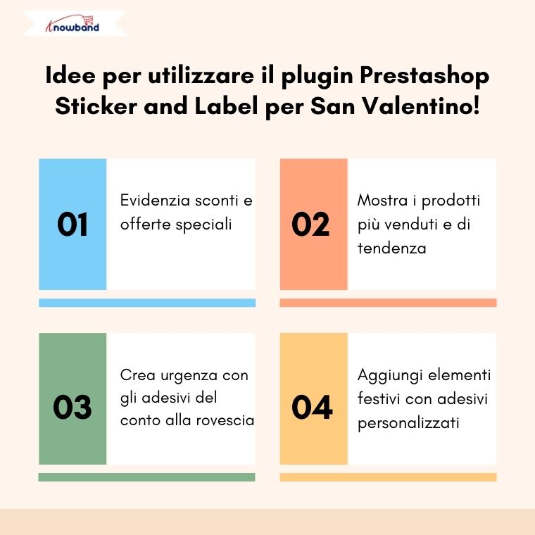 idee per usare il plug-in Prestashop Sticker and Label per San Valentino