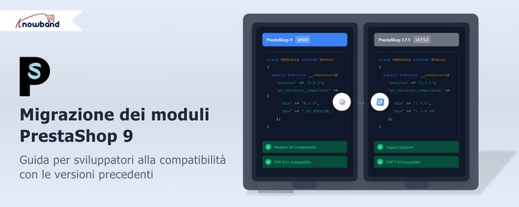 Knowband – Guida per sviluppatori alla migrazione dei moduli PrestaShop 9 e alla retrocompatibilità