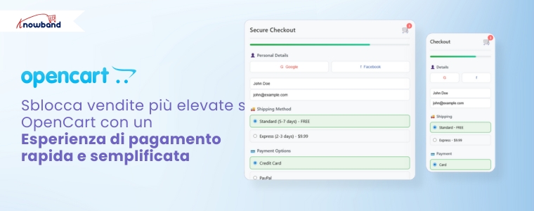 Aumenta le vendite su OpenCart con un checkout veloce grazie al plugin Knowband One Page Checkout