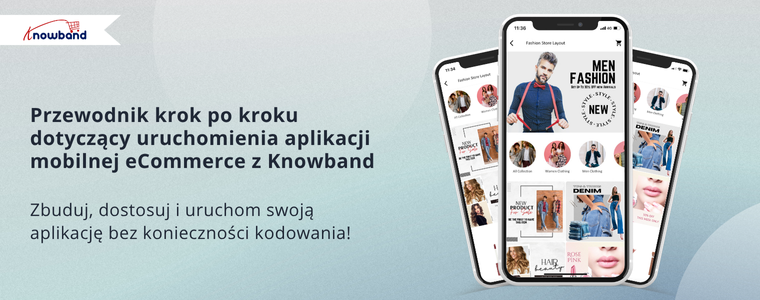 Infografika przedstawiająca szczegółowy przewodnik uruchomienia aplikacji e-commerce z pomocą Mobile App Buildera Knowband dla PrestaShop, OpenCart, WooCommerce i Magento 2.
