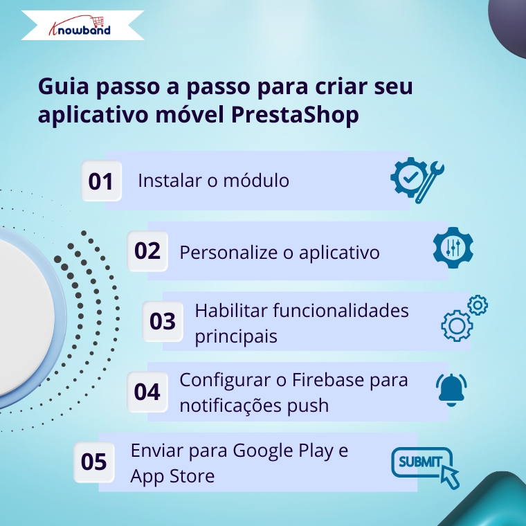 Guia passo a passo para criar seu app móvel PrestaShop