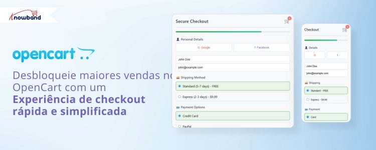 Aumente as vendas no OpenCart com um checkout rápido usando o plugin Knowband One Page Checkout