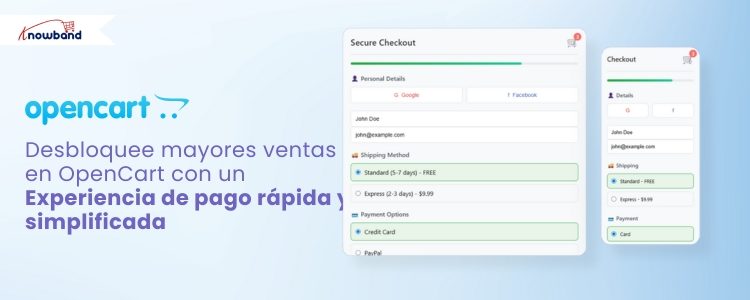 A imagem destaca como o plugin Knowband One Page Checkout para OpenCart pode impulsionar as vendas ao tornar o processo de checkout mais rápido, eficiente e amigável para o usuário