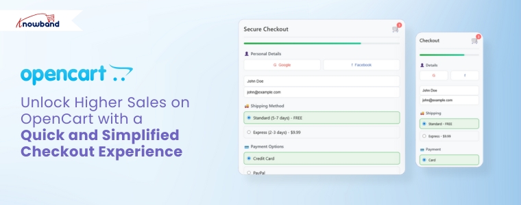 Streamlined OpenCart checkout interface designed to boost sales with a quick and simplified user experience.