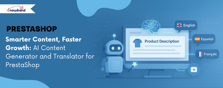 Boost your e-commerce efficiency with PrestaShop AI Content Generator and Translator – create and translate content effortlessly.