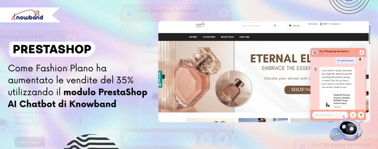 Come un negozio di moda basato su Prestashop ha integrato il chatbot IA di Knowband