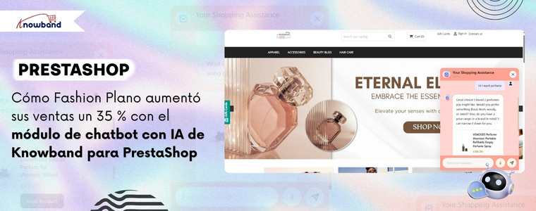 Este caso de éxito muestra cómo una tienda de moda implementó el addon de Chatbot de IA para Prestashop de Knowband y aumentó sus ventas en un 35%.