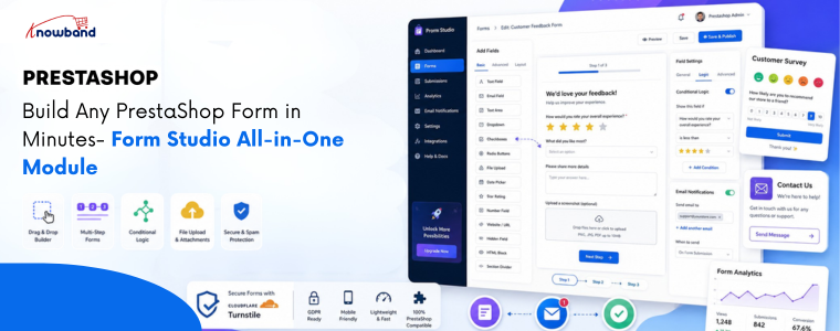 Build custom PrestaShop forms in minutes using Knowband Form Studio all-in-one Form Builder Module
