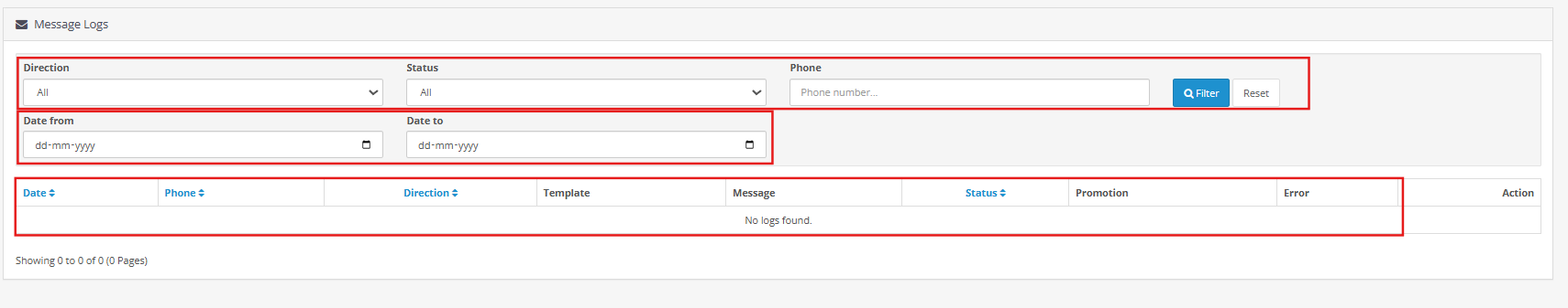 Chat log settings