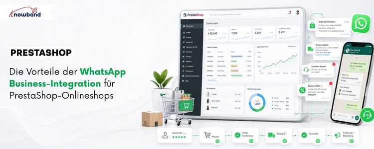 PrestaShop WhatsApp-CRM-Modul für automatisierte Bestellbenachrichtigungen, Kundensupport, Live-Chat und Marketingkampagnen in PrestaShop-Shops.
