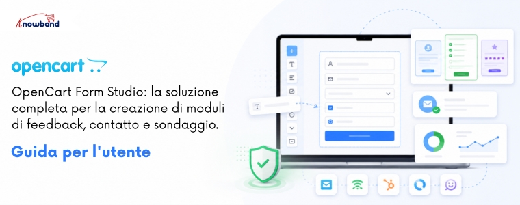 OpenCart Form Studio di Knowband per la creazione di sondaggi, moduli di contatto, moduli di feedback e moduli online personalizzati.