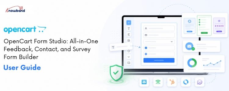 OpenCart Form Studio by Knowband for creating surveys, contact forms, feedback forms, and custom online forms.