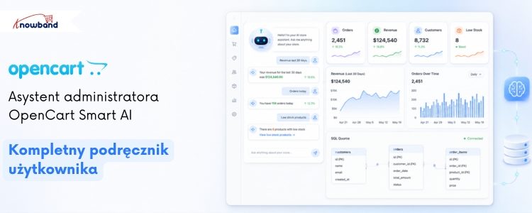 OpenCart Smart AI Admin Assistant od Knowband usprawnia zarządzanie sklepem dzięki wykorzystaniu sztucznej inteligencji. Narzędzie to pomaga sprzedawcom w zarządzaniu zadaniami, generowaniu treści, odpowiadaniu na pytania operacyjne oraz optymalizacji codziennych procesów w sklepie internetowym. Dzięki ograniczeniu pracy ręcznej i zwiększeniu efektywności, ten inteligentny asystent pozwala właścicielom sklepów skupić się na rozwoju firmy przy jednoczesnym zapewnieniu płynnego funkcjonowania sklepu.