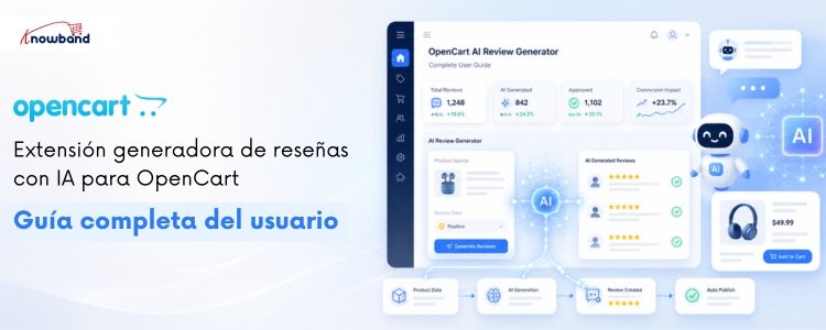 El Generador de reseñas con IA para OpenCart de Knowband ayuda a los comerciantes online a crear reseñas de productos relevantes, atractivas y realistas mediante inteligencia artificial avanzada.