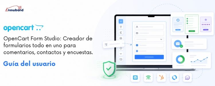 OpenCart Form Studio de Knowband para crear encuestas, formularios de contacto, formularios de opinión y formularios en línea personalizados.