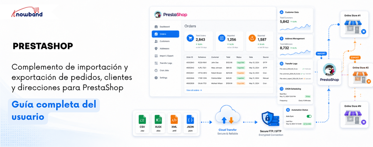 Complemento de importación y exportación de pedidos, clientes y direcciones para PrestaShop: Guía completa del usuario