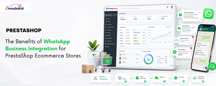 PrestaShop WhatsApp CRM Module for automated order notifications, customer support, live chat, and marketing campaigns in PrestaShop stores.