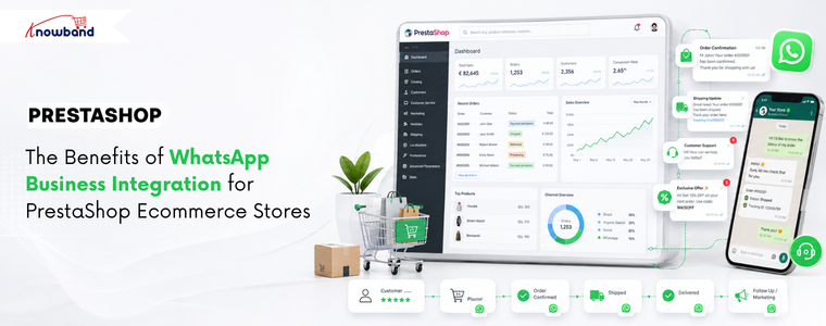 PrestaShop WhatsApp CRM Module for automated order notifications, customer support, live chat, and marketing campaigns in PrestaShop stores.
