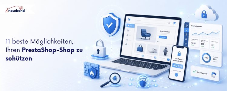 PrestaShop-Sicherheitsmodul zum Schutz eines Online-Shops vor Login-Angriffen, Bots, Malware und anderen Sicherheitsbedrohungen.