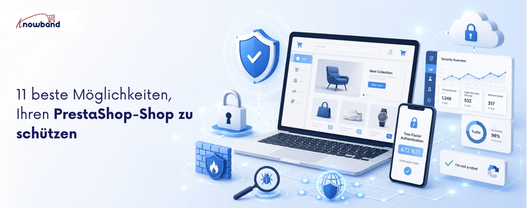 PrestaShop-Sicherheitsmodul zum Schutz eines Online-Shops vor Login-Angriffen, Bots, Malware und anderen Sicherheitsbedrohungen.