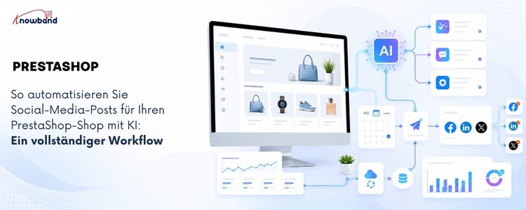 PrestaShop-Modul zur KI-gestützten Generierung von Social-Media-Beiträgen für die Automatisierung von Produktposts auf Social-Media-Plattformen.
