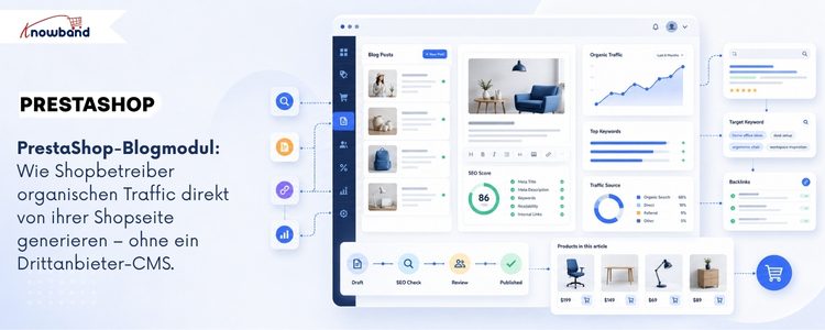 Das PrestaShop-Blog-Modul unterstützt Online-Shops bei der Veröffentlichung von Blog-Inhalten und der Generierung von organischem Traffic – ohne ein CMS von Drittanbietern.
