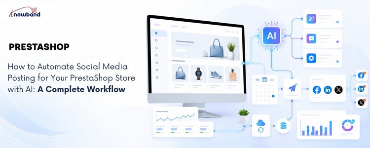 PrestaShop AI Social Media Post Generator Module automating product posts across social media platforms.