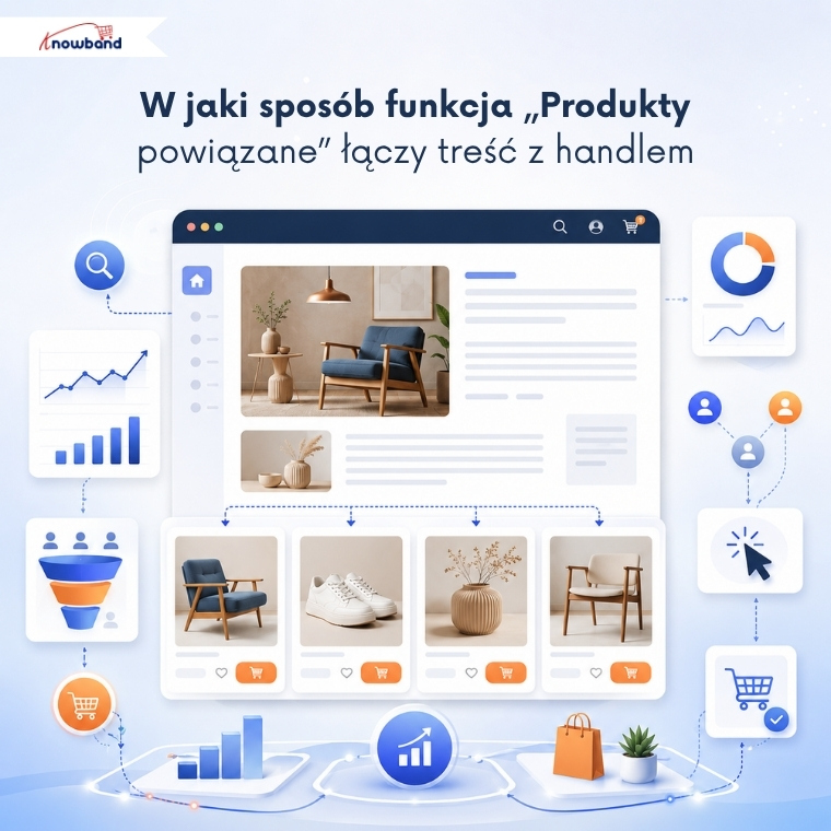 Jak funkcja produktów powiązanych łączy treści ze sprzedażą