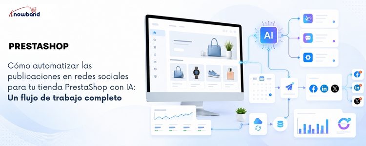 Módulo de PrestaShop para la generación de publicaciones en redes sociales mediante IA que automatiza la difusión de productos en diversas plataformas.