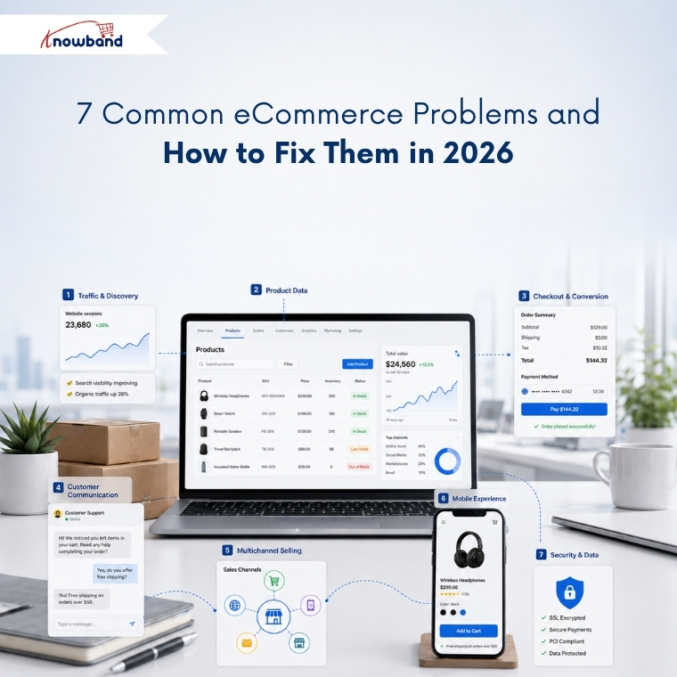 7 common eCommerce problems and solutions for online stores