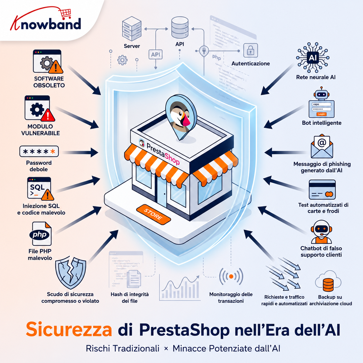 Checklist di audit della sicurezza e dashboard del punteggio di salute di PrestaShop (di Knowband)