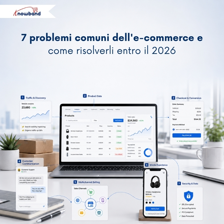 7 problemi comuni dell'e-commerce e soluzioni per i negozi online