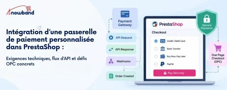 Intégration d'une passerelle de paiement sur PrestaShop : Guide API et OPC