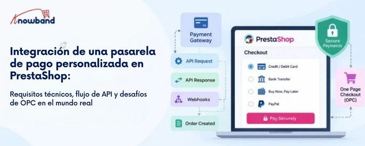 Integración de pasarela de pago en PrestaShop: Guía de API y OPC