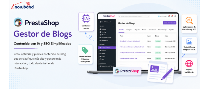 PrestaShop Blog Manager con herramientas de contenido con IA y SEO