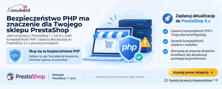 Krytyczne luki w zabezpieczeniach PHP w październiku 2026 roku oraz znaczenie aktualizacji z PrestaShop 8 do PrestaShop 9 dla poprawy bezpieczeństwa i kompatybilności.