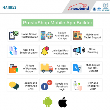 Konstruktor aplikacji mobilnych Prestashop