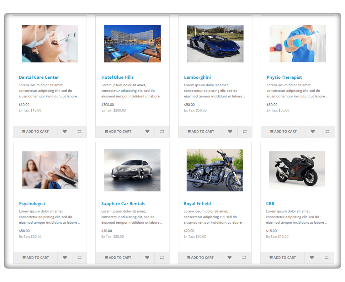 OpenCart Booking and Rental System